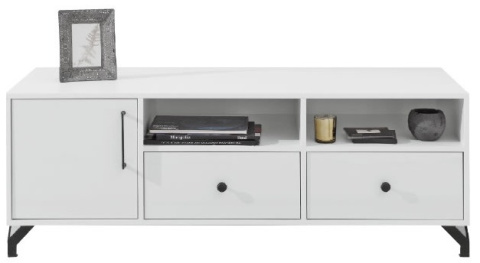 SZAFKA RTV KOMODA NISKA MEBLAR Bergen System BE8 -Biały Lux /Biały wysoki połysk płyta laminowana do salonu pokoju młodzieżowego SZAFKA RTV KOMODA NISKA MEBLAR Bergen System BE8 -Biały Lux /Biały wysoki połysk płyta laminowana do salonu pokoju młodzieżowego