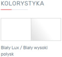 SZAFKA RTV KOMODA NISKA MEBLAR Bergen System BE8 -Biały Lux /Biały wysoki połysk płyta laminowana do salonu pokoju młodzieżowego