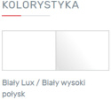 BIURKO MŁODZIEŻOWE MEBLAR Bergen System BE9 - Biały Lux / Biały wysoki połysk płyta laminowana z szufladą i szafką