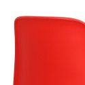 D2.DESIGN Hoker Hoker Krzesło barowe P016W PP czerwony tworzywo PP podstawa drewniana