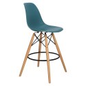 D2.DESIGN Hoker Krzesło barowe P016W PP navy green zielony tworzywo PP podstawa drewniana stabilne wygodne i lekkie D2.DESIGN Hoker Krzesło barowe P016W PP navy green zielony tworzywo PP podstawa drewniana stabilne wygodne i lekkie
