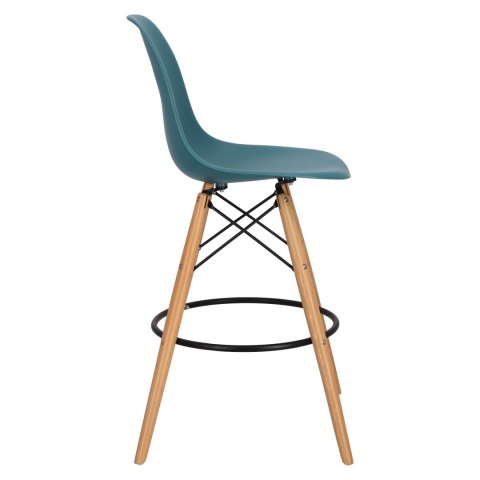 D2.DESIGN Hoker Krzesło barowe P016W PP navy green zielony tworzywo PP podstawa drewniana stabilne wygodne i lekkie D2.DESIGN Hoker Krzesło barowe P016W PP navy green zielony tworzywo PP podstawa drewniana stabilne wygodne i lekkie