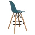 D2.DESIGN Hoker Krzesło barowe P016W PP navy green zielony tworzywo PP podstawa drewniana stabilne wygodne i lekkie D2.DESIGN Hoker Krzesło barowe P016W PP navy green zielony tworzywo PP podstawa drewniana stabilne wygodne i lekkie