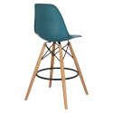 D2.DESIGN Hoker Krzesło barowe P016W PP navy green zielony tworzywo PP podstawa drewniana stabilne wygodne i lekkie D2.DESIGN Hoker Krzesło barowe P016W PP navy green zielony tworzywo PP podstawa drewniana stabilne wygodne i lekkie