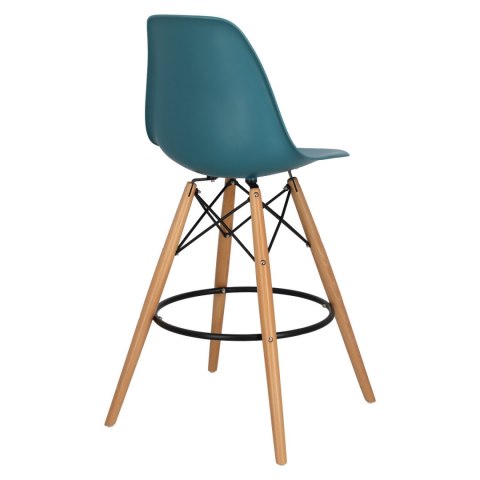 D2.DESIGN Hoker Krzesło barowe P016W PP navy green zielony tworzywo PP podstawa drewniana stabilne wygodne i lekkie D2.DESIGN Hoker Krzesło barowe P016W PP navy green zielony tworzywo PP podstawa drewniana stabilne wygodne i lekkie
