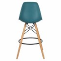 D2.DESIGN Hoker Krzesło barowe P016W PP navy green zielony tworzywo PP podstawa drewniana stabilne wygodne i lekkie D2.DESIGN Hoker Krzesło barowe P016W PP navy green zielony tworzywo PP podstawa drewniana stabilne wygodne i lekkie