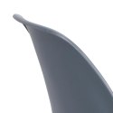 D2.DESIGN Krzesło P016 tworzywo PP dark grey szare, metalowe chromowane nogi wygodne i lekkie D2.DESIGN Krzesło P016 tworzywo PP dark grey szare, metalowe chromowane nogi wygodne i lekkie