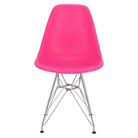 D2.DESIGN Krzesło P016 PP dark pink, chromowane nogi D2.DESIGN Krzesło P016 PP dark pink, chromowane nogi