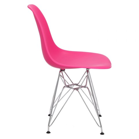D2.DESIGN Krzesło P016 PP dark pink, chromowane nogi D2.DESIGN Krzesło P016 PP dark pink, chromowane nogi