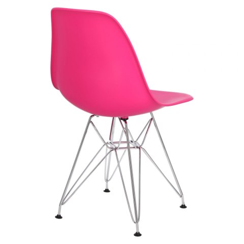 D2.DESIGN Krzesło P016 PP dark pink, chromowane nogi D2.DESIGN Krzesło P016 PP dark pink, chromowane nogi