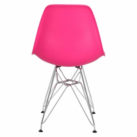 D2.DESIGN Krzesło P016 PP dark pink, chromowane nogi D2.DESIGN Krzesło P016 PP dark pink, chromowane nogi