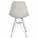 D2.DESIGN Krzesło P016 PP tworzywo light grey jasne szare, chromowane nogi metalowe funkcjonalne i wygodne D2.DESIGN Krzesło P016 PP tworzywo light grey jasne szare, chromowane nogi metalowe funkcjonalne i wygodne