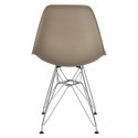 D2.DESIGN Krzesło P016 PP tworzywo mild grey beżowe, chromowane nogi metalowe nowoczesne i funkcjonalne D2.DESIGN Krzesło P016 PP tworzywo mild grey beżowe, chromowane nogi metalowe nowoczesne i funkcjonalne