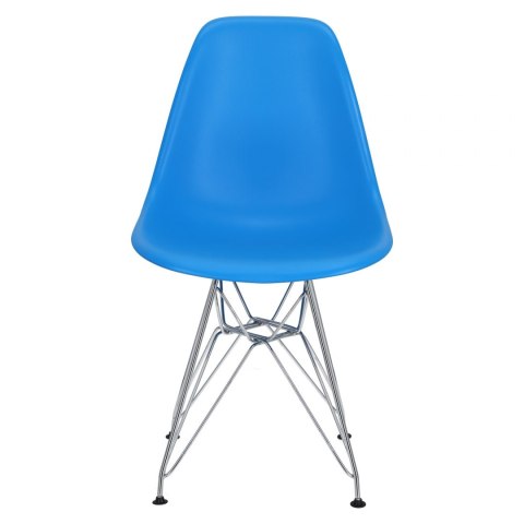 D2.DESIGN Krzesło P016 PP niebieskie, chromowane n ogi D2.DESIGN Krzesło P016 PP niebieskie, chromowane n ogi