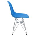 D2.DESIGN Krzesło P016 PP niebieskie, chromowane n ogi D2.DESIGN Krzesło P016 PP niebieskie, chromowane n ogi