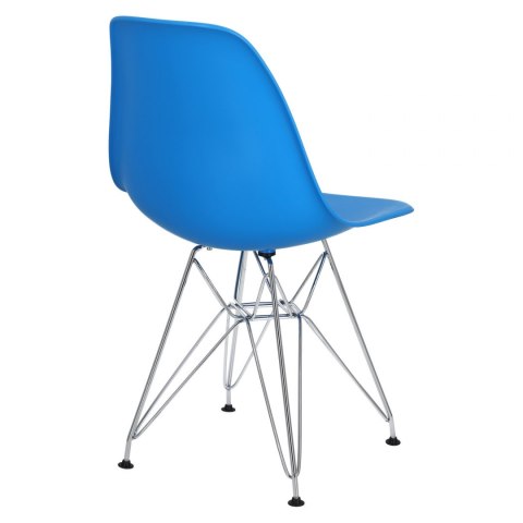 D2.DESIGN Krzesło P016 PP niebieskie, chromowane n ogi D2.DESIGN Krzesło P016 PP niebieskie, chromowane n ogi