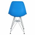 D2.DESIGN Krzesło P016 PP niebieskie, chromowane n ogi D2.DESIGN Krzesło P016 PP niebieskie, chromowane n ogi