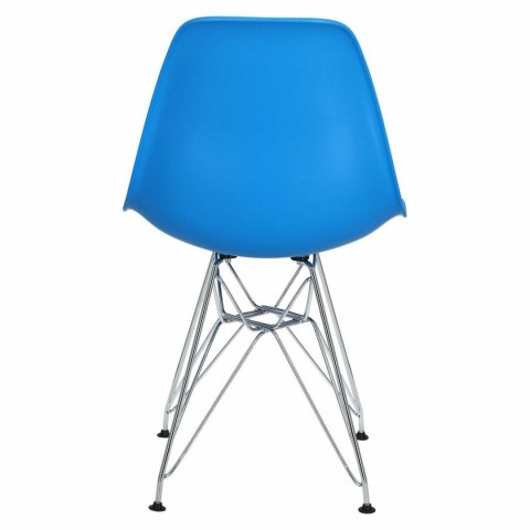 D2.DESIGN Krzesło P016 PP niebieskie, chromowane n ogi D2.DESIGN Krzesło P016 PP niebieskie, chromowane n ogi