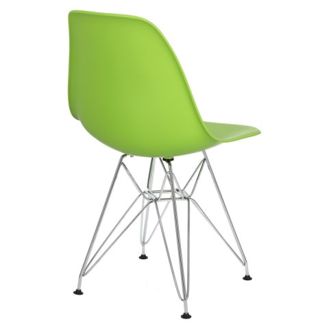 D2.DESIGN Krzesło P016 PP tworzywo zielone, metalowe chromowane nogi nowoczesne i wygodne D2.DESIGN Krzesło P016 PP tworzywo zielone, metalowe chromowane nogi nowoczesne i wygodne
