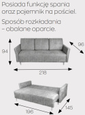 Markos Kanapa / Wersalka / Sofa ATENA DL