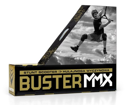 MMX Hulajnoga wyczynowa Scooter Jeździk MMX Buster Grey Szary aluminium stal łożyskowane koła z hamulcem 6 lat+ MMX Hulajnoga wyczynowa Scooter Jeździk MMX Buster Grey Szary aluminium stal łożyskowane koła z hamulcem 6 lat+