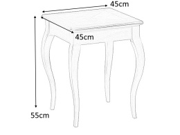 SIGNAL ŁAWA STOLIK PADOVA C CIEMNY ORZECH 45x45 BLAT MDF + FORNIR PODSTAWA DREWNO KWADRAT DO SALONU POKOJU RECEPCJI