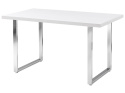 SIGNAL STÓŁ PROSTOKĄTNY RING MDF BIAŁY LAKIER/ STELAŻ METAL CHROM 130X80 SIGNAL STÓŁ PROSTOKĄTNY RING MDF BIAŁY LAKIER/ STELAŻ METAL CHROM 130X80