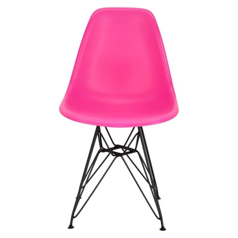 D2.DESIGN Krzesło P016 PP Black dark pink, Różowe nogi metal czarne D2.DESIGN Krzesło P016 PP Black dark pink, Różowe nogi metal czarne