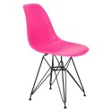 D2.DESIGN Krzesło P016 PP Black dark pink, Różowe nogi metal czarne D2.DESIGN Krzesło P016 PP Black dark pink, Różowe nogi metal czarne
