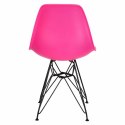 D2.DESIGN Krzesło P016 PP Black dark pink, Różowe nogi metal czarne D2.DESIGN Krzesło P016 PP Black dark pink, Różowe nogi metal czarne