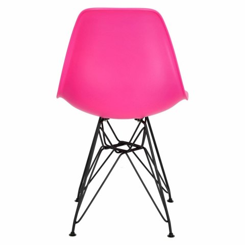 D2.DESIGN Krzesło P016 PP Black dark pink, Różowe nogi metal czarne D2.DESIGN Krzesło P016 PP Black dark pink, Różowe nogi metal czarne