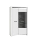 Meble Forte BRUGIA BUGV621LB-C638 Biały / Szary Witryna L Meble Forte BRUGIA BUGV621LB-C638 Biały / Szary Witryna L
