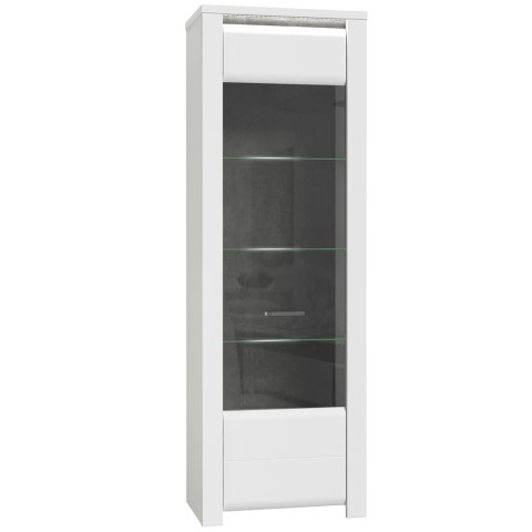 Meble Forte BRUGIA BUGV711B-C638 Witryna L/P Biały/Szary Meble Forte BRUGIA BUGV711B-C638 Witryna L/P Biały/Szary