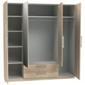 Meble Forte CADIXO CDXS84S-D30 Szafa ubraniowa z lustrem 4-drzwiowa Dąb sonoma Meble Forte CADIXO CDXS84S-D30 Szafa ubraniowa z lustrem 4-drzwiowa Dąb sonoma