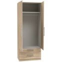 Meble Forte CADIXO CDXS87-D30 Szafa ubraniowa 2-drzwiowa z szufladami - Dąb Sonoma Meble Forte CADIXO CDXS87-D30 Szafa ubraniowa 2-drzwiowa z szufladami - Dąb Sonoma