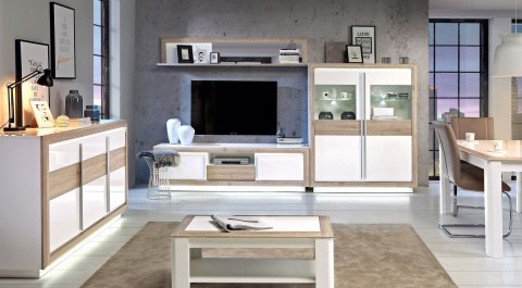 Meble Forte CANNE CQNB01-C141 Półka wisząca Biały/Dąb Meble Forte CANNE CQNB01-C141 Półka wisząca Biały/Dąb