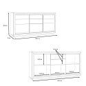 Meble Forte CANNE CQNK231B-C141 Komoda półki + szuflady Biały/Dąb Meble Forte CANNE CQNK231B-C141 Komoda półki + szuflady Biały/Dąb