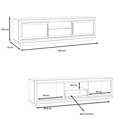 Meble Forte CANNE CQNT131B-C141 Szafka RTV Biały/Dąb Meble Forte CANNE CQNT131B-C141 Szafka RTV Biały/Dąb