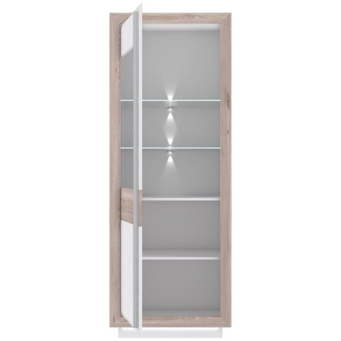 Meble Forte CANNE CQNV711LB-C141 Witryna L podświetlana Biały/Dąb Meble Forte CANNE CQNV711LB-C141 Witryna L podświetlana Biały/Dąb