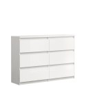 Meble Forte CHELSEA CHLK24-U42 Komoda 6 szuflad Biały Mat Meble Forte CHELSEA CHLK24-U42 Komoda 6 szuflad Biały Mat