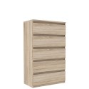 Meble Forte CHELSEA CHLK45-D30F Komoda wysoka 5 szuflad Dąb Sonoma Meble Forte CHELSEA CHLK45-D30F Komoda wysoka 5 szuflad Dąb Sonoma
