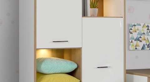 Meble Forte CHICORY CHRR621-M213 Szafka L/P Biały/Dąb Meble Forte CHICORY CHRR621-M213 Szafka L/P Biały/Dąb