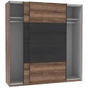 Meble Forte DREAMER RMRS324E1-N09 Szafa ubraniowa przesuwna Dąb szlachetny/Dąb Czarny Meble Forte DREAMER RMRS324E1-N09 Szafa ubraniowa przesuwna Dąb szlachetny/Dąb Czarny