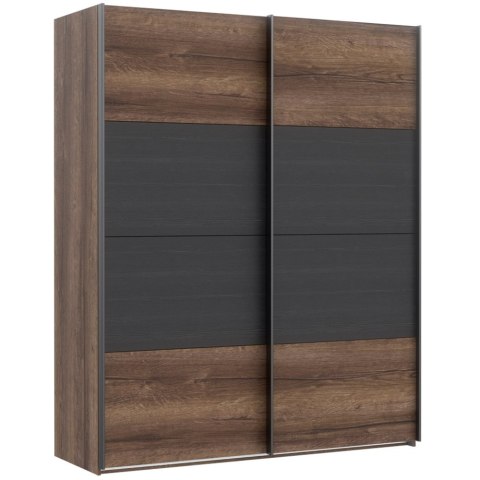 Meble Forte DREAMER RMRS824E1-N09 Szafa ubraniowa przesuwna, Dąb szlachetny/Dąb Czarny Meble Forte DREAMER RMRS824E1-N09 Szafa ubraniowa przesuwna, Dąb szlachetny/Dąb Czarny