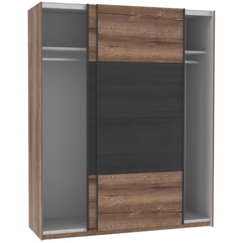 Meble Forte DREAMER RMRS824E1-N09 Szafa ubraniowa przesuwna, Dąb szlachetny/Dąb Czarny Meble Forte DREAMER RMRS824E1-N09 Szafa ubraniowa przesuwna, Dąb szlachetny/Dąb Czarny