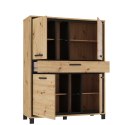 Meble Forte TRONDHEIM TDHK634-C773 Komoda Dąb Artisan/Dąb czarny Meble Forte TRONDHEIM TDHK634-C773 Komoda Dąb Artisan/Dąb czarny