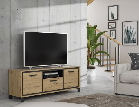 Meble Forte TRONDHEIM TDHT132-C773 Szafka RTV Dąb Artisan/Dąb czarny Meble Forte TRONDHEIM TDHT132-C773 Szafka RTV Dąb Artisan/Dąb czarny