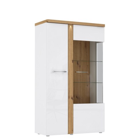 Meble Forte TULUZA TUZV621B-C843 Witryna Biały/Dąb Artisan Meble Forte TULUZA TUZV621B-C843 Witryna Biały/Dąb Artisan
