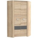 Meble Forte YOOP YPS92-Q41 Szafa ubraniowa narożna dwudrzwiowa Dąb sonoma/Szary Meble Forte YOOP YPS92-Q41 Szafa ubraniowa narożna dwudrzwiowa Dąb sonoma/Szary