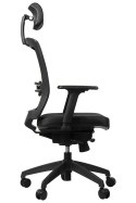 Fotel obrotowy GN-301 SZARY - krzesło biurowe do biurka - TILT, ZAGŁÓWEK
